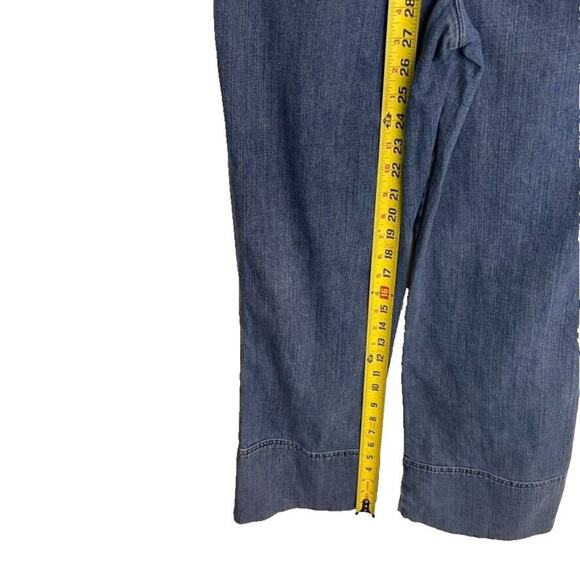 Aerie Overalls Womens XS Blue Button Front Kick Flare Denim Apron Bib - Picture 12 of 16